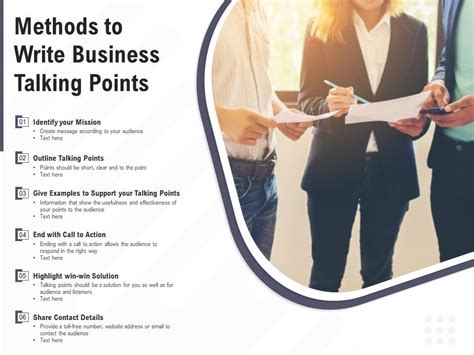 methods  write business talking points powerpoint templates