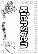 Pages Coloring Mackenzie Name Template Kiersten sketch template