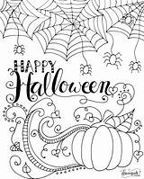 Halloween Coloring Pages Happy Kids Adults Adult sketch template