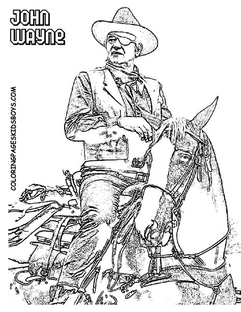 cowboy theme coloring pages