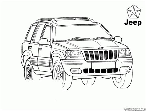 coloring page jeep