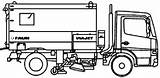 Sweeper Street Truck Faun Coloring Blueprints Pages 2006 Heavy Template sketch template