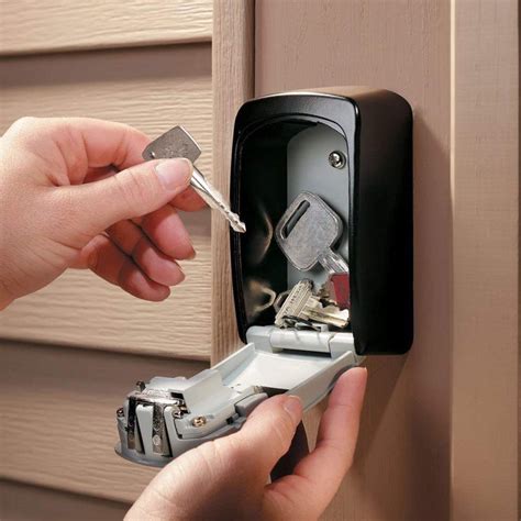 key lock box keys storage lock box   digits combination resettable codes wall mounted