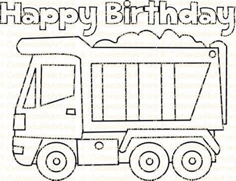 truck party favor printable truck birthday coloring page sheet