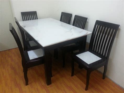 seat solid marble dining table secondhandmy