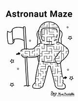 Maze Astronaut Mazes Space Printable Kids Museprintables Activity Activities Worksheets Preschool Sheets Reading Paper Printables Choose Board sketch template