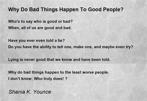bad  happen  good people   bad  happen  good people poem