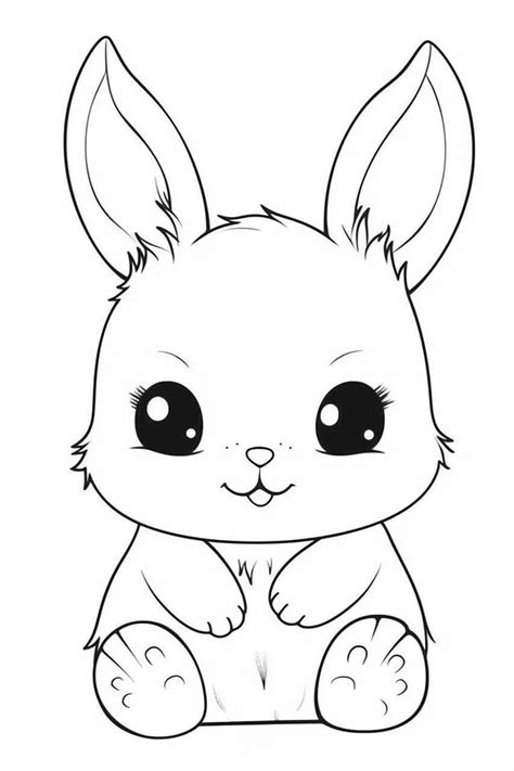 printable baby bunny coloring pages  kids