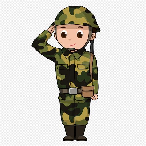 tentara kartun memberi hormat png grafik gambar  gratis lovepik