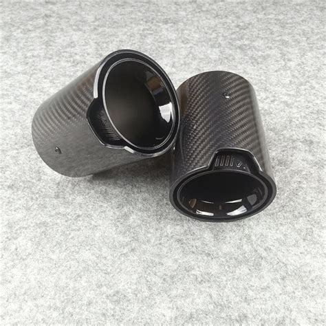 pieces universal top quality real carbon fiber  performance exhausts tips black stainless