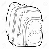 School Bags Drawing Bag Sketch Clipart Outline Getdrawings Kids Paintingvalley Royalty sketch template
