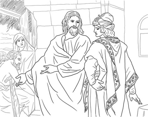 jesus   rich young man coloring page  printable coloring pages