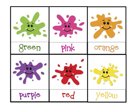 learning colors printable preschool printables