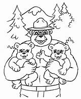 Bear Smokey Coloring sketch template