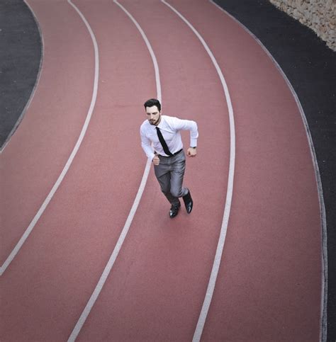 premium photo businessman running