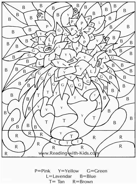 coloring page color  number printables  adults beautiful