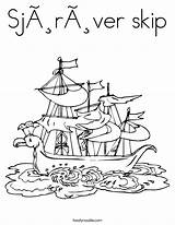 Coloring Pirate Ship Worksheet Sea Stormy Skip Seas Sailed Sailing Noodle Ahead There Little Red Twisty Print Outline Cursive Built sketch template