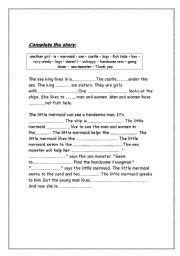 english worksheets complete  story