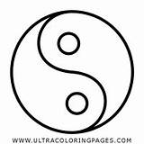Yin Yang Colorear Ultracoloringpages sketch template