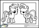 Coloring Pages Pony Little Sweetie Belle Mlp Colors Team Scootaloo Minister Color Twilight sketch template