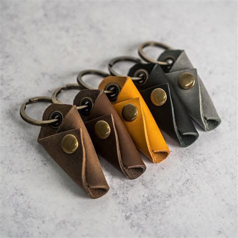 personalized leather keychain wrap key wrap key fob customized