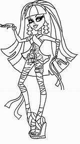 Yelps Getdrawings Ghoulia Coloring Pages Monster High sketch template