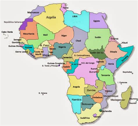 GeografÍa E Historia Tietar Mapa Político De África