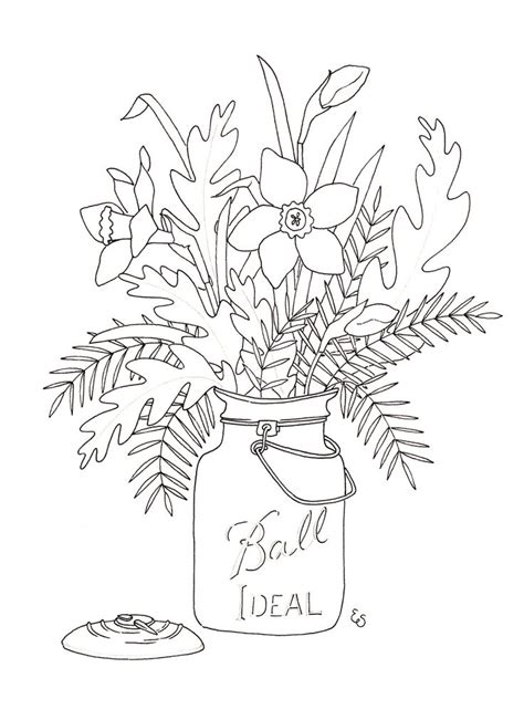 mason jar drawing template  getdrawings