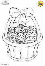 Easter Tracing Coloring Kids Pages Worksheets Printables Preschool Choose Board Eggs sketch template