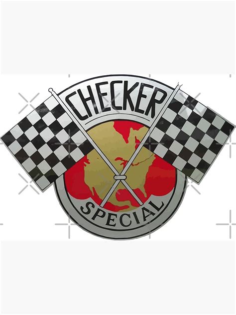checker motors corporation logo poster  sale  oldcarlogos