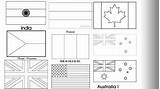 Flags Coloring Pages Printable Flag Country Kids Printables Choose Board Kindergarten sketch template