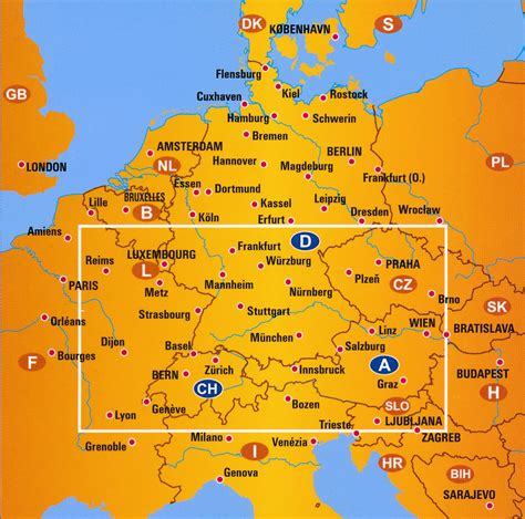 wegenkaart landkaart  duitsland zuid zwitzerland oostenrijk anwb media
