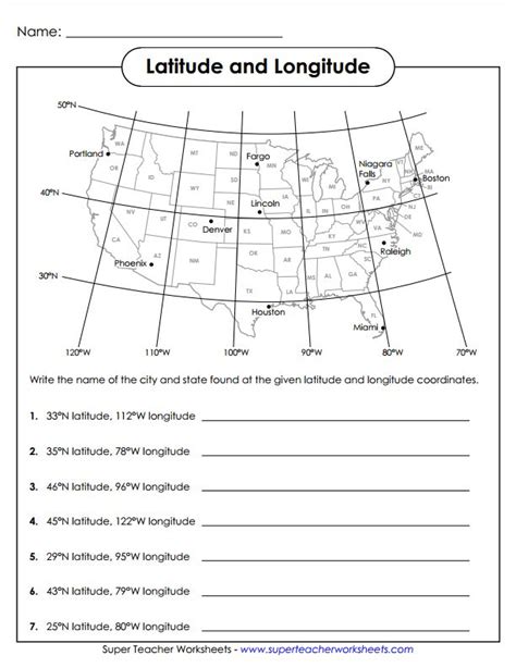 latitude  longitude globe practice worksheets latitude longitude