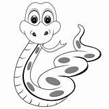 Coloring Pages Snake Printable Snakes Cartoon Simple Coloringme Ular sketch template