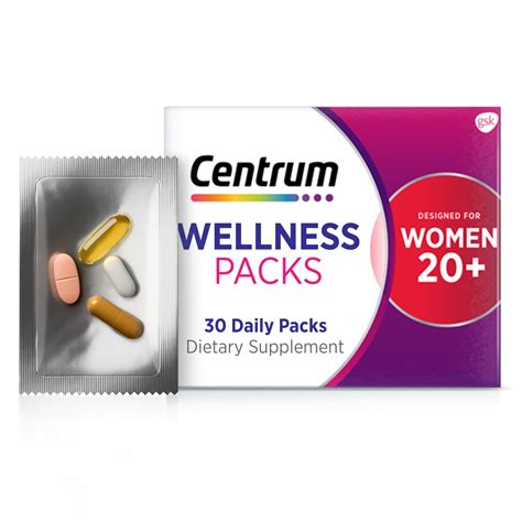 centrum wellness packs daily vitamins  women     complete multivitamin