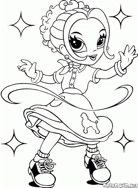 coloring page girls dance