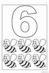 Coloring Number Pages Bees Coloringbay sketch template