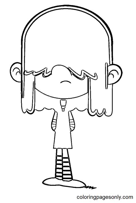 lucy   loud house coloring page  printable coloring pages