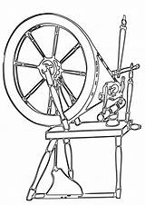 Coloring Pages Spinning Wheel sketch template