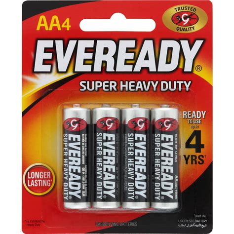 Eveready Super Heavy Duty Aa Batteries 4 Pack Woolworths