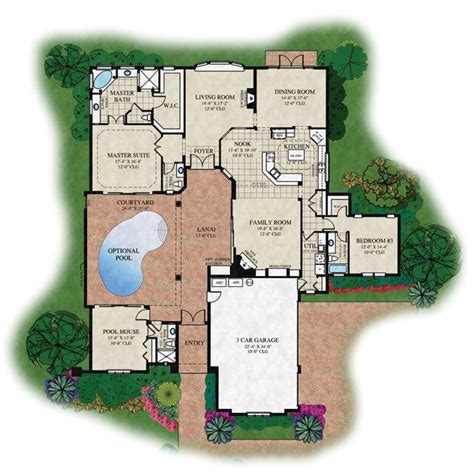 awesome floor plans  homes  pools  home plans design