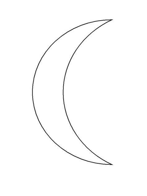 moon  shape coloring page  kids  shapes printable coloring