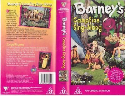 barney campfire sing  vhs video pal  rare find ebay