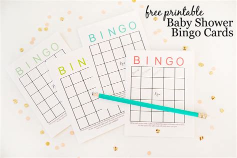 printable baby shower bingo cards project nursery