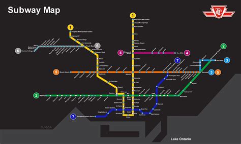 map   ttc subway based  current potential expansion plans rttc
