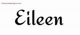Eileen Name Designs Tattoo Calligraphic Stylish sketch template