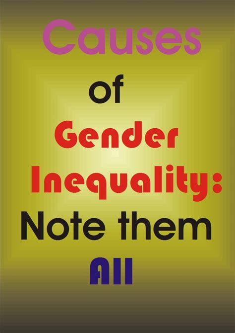 causes of gender inequality hubpages