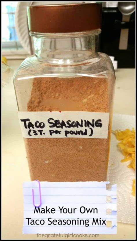 taco seasoning mix make your own the grateful girl cooks