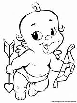 Coloring Cupid Pages Printable Valentine Valentines Kids Cute Heart Cartoon Drawing Smiling Print Getdrawings Colouring Draw Printablee Printables sketch template