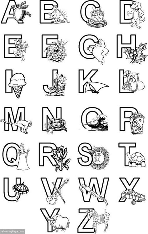 alphabet abcs  images coloring page  kids printable abc